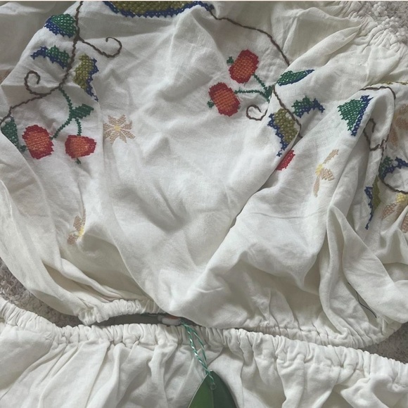 BNWT Stunning Farm Rio Pitanga Embroidered One-Shoulder Maxi Dress - Picture 7 of 7